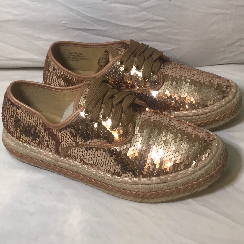 Rose Gold Sequin sneakers